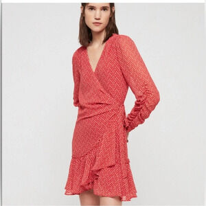 ALL SAINTS heart chiffon wrap dress (Size S)
